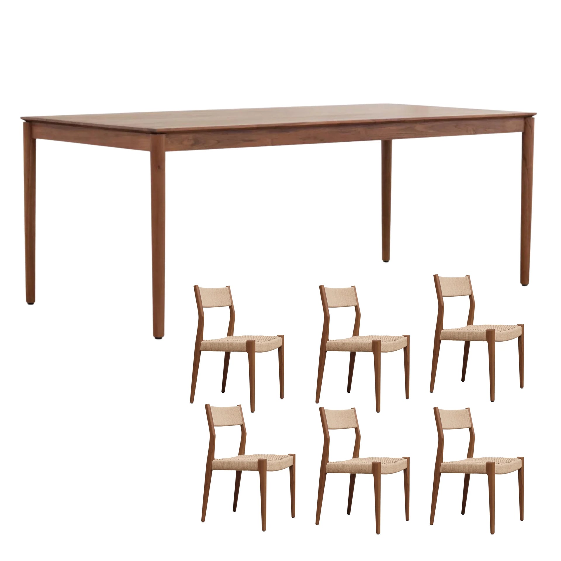 Gather Woven Dining Package - 200cm / Teak