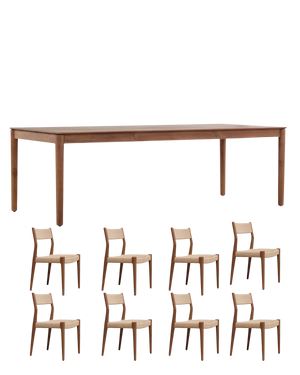 Gather Woven Dining Package - 240cm / Teak