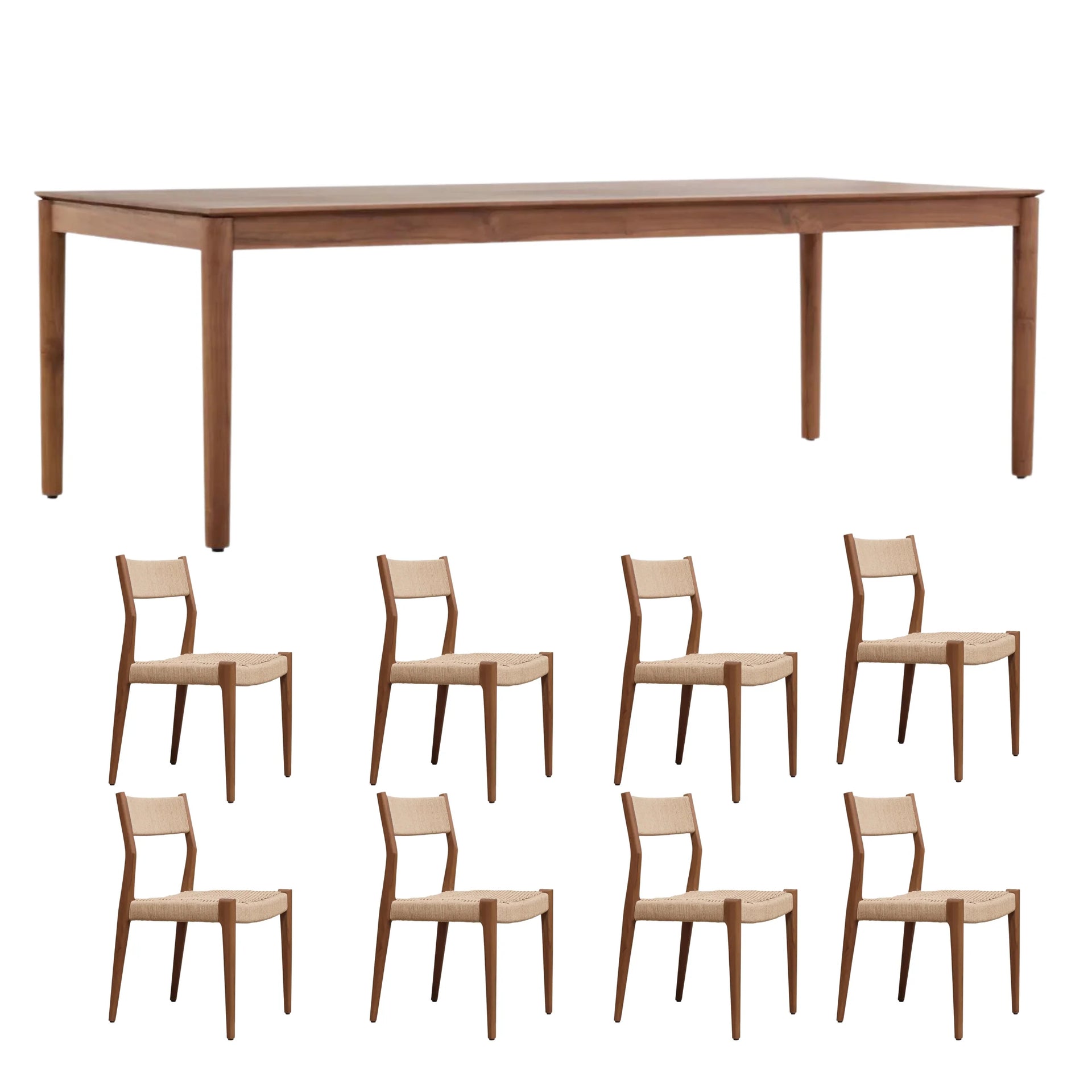 Gather Woven Dining Package - 240cm / Teak