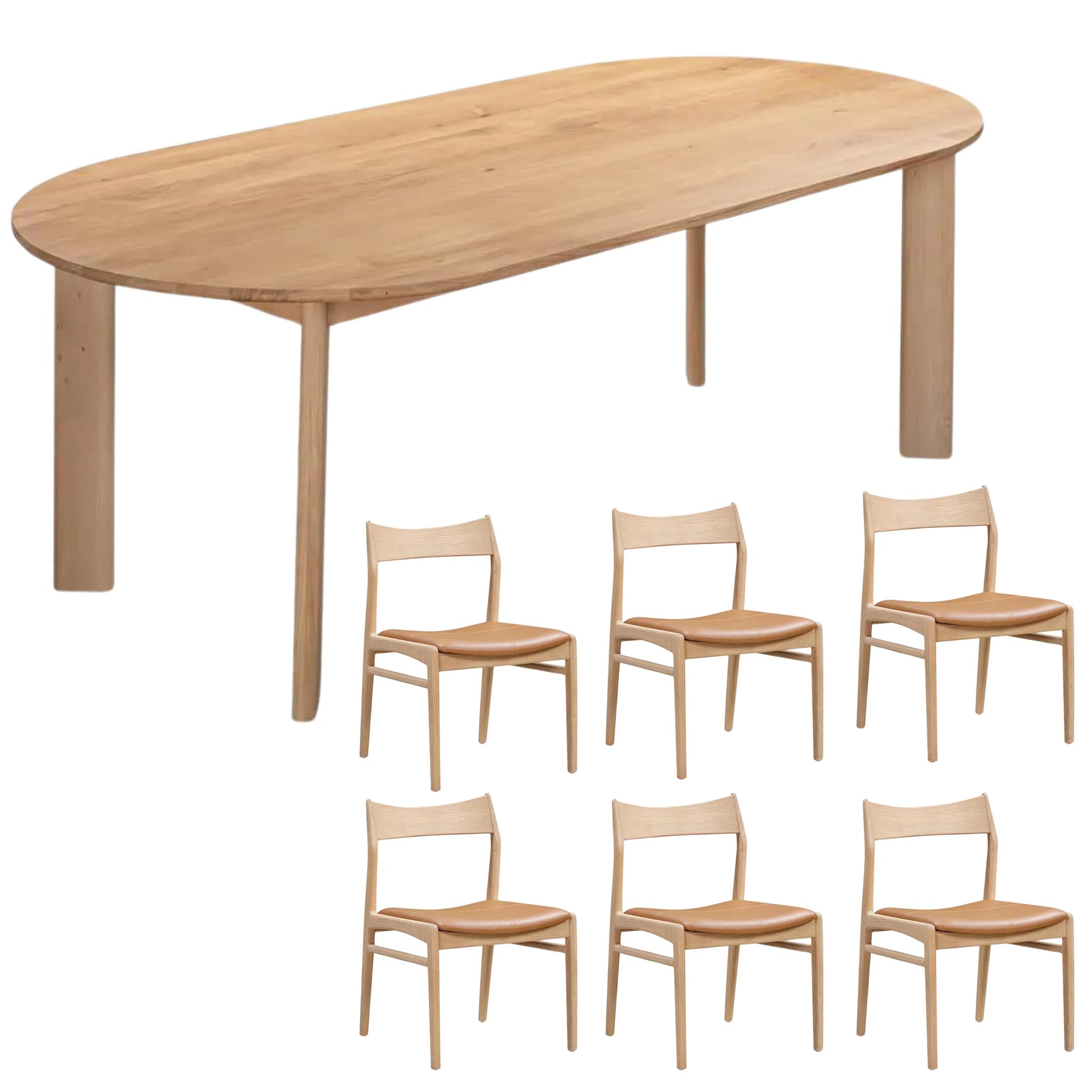 Buy Loop Dining Package - 220cm / Tan by RJ Living online - RJ Living