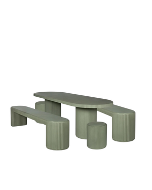 Nova Outdoor Dining Package - Green Concrete