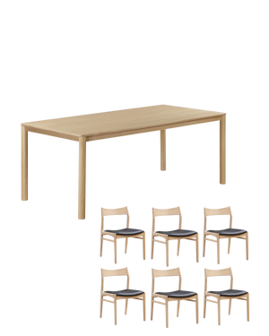 Pure Dining Package - 180cm / Black Vegan Leather