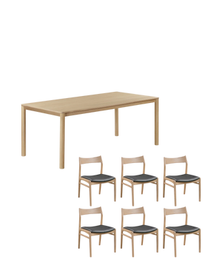 Pure Dining Package - 200cm / Black Vegan Leather