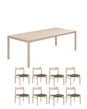 Pure Dining Package - 240cm / Black Vegan Leather