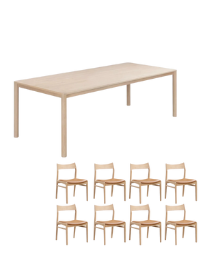 Pure Dining Package - 240cm / Tan Vegan Leather