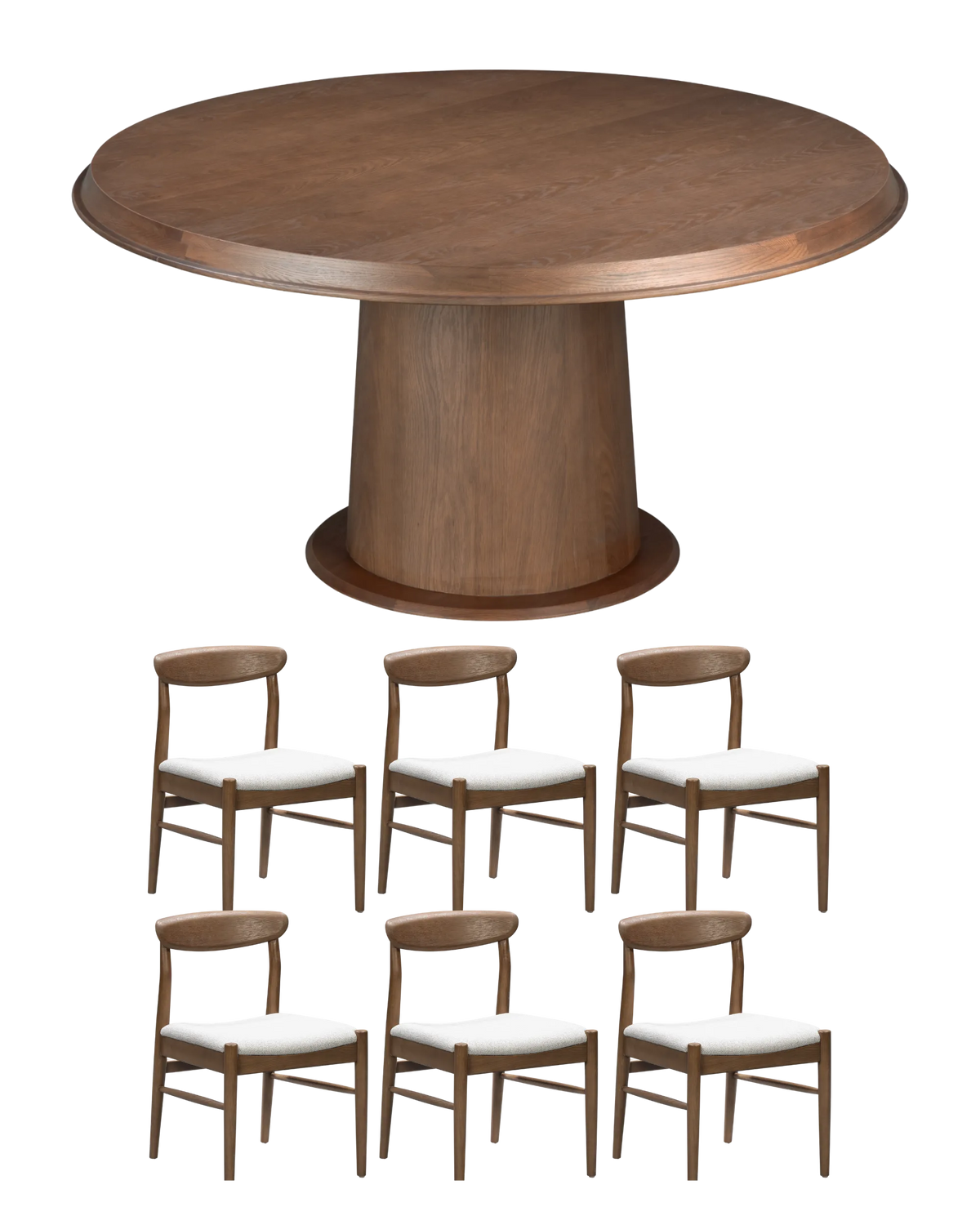 Tone Deep Oak Dining Package - 150cm / Biscotti