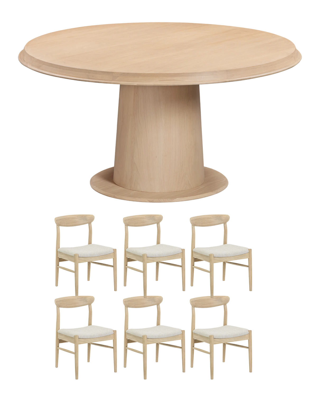 Tone Light Oak Dining Package - 150cm / Biscotti