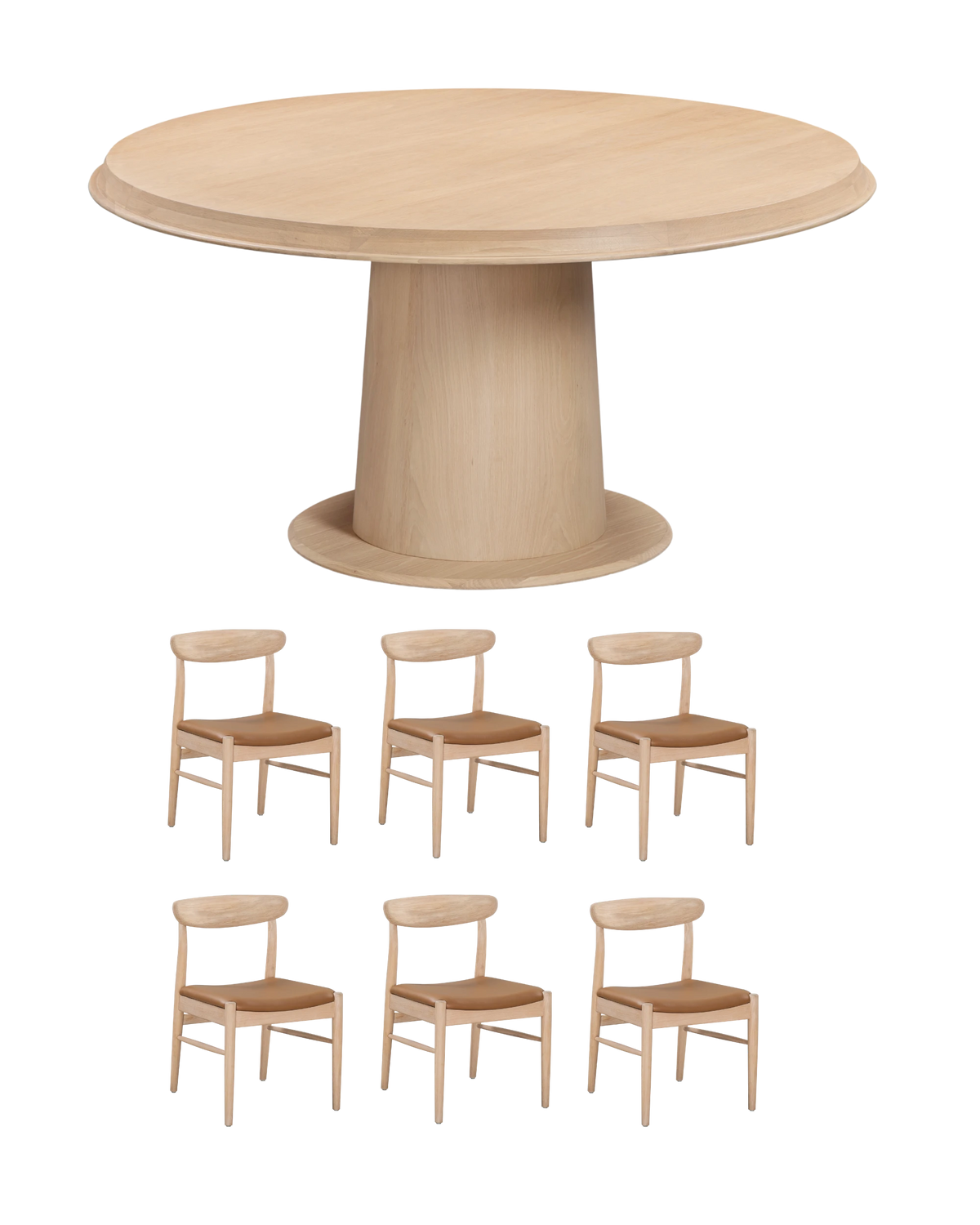 Tone Light Oak Dining Package - 150cm / Tan