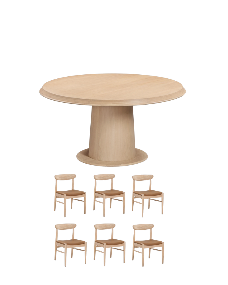 Tone Light Oak Dining Package - 150cm / Tan