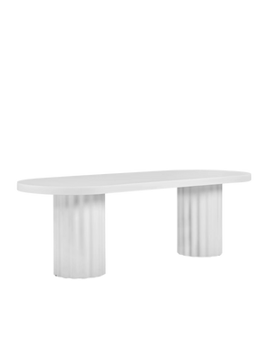 Flock Outdoor Dining Table 240Cm - White Concrete