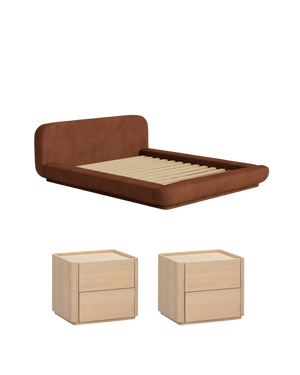 Floss Queen Bed Package - Corduroy Cocoa / Trim