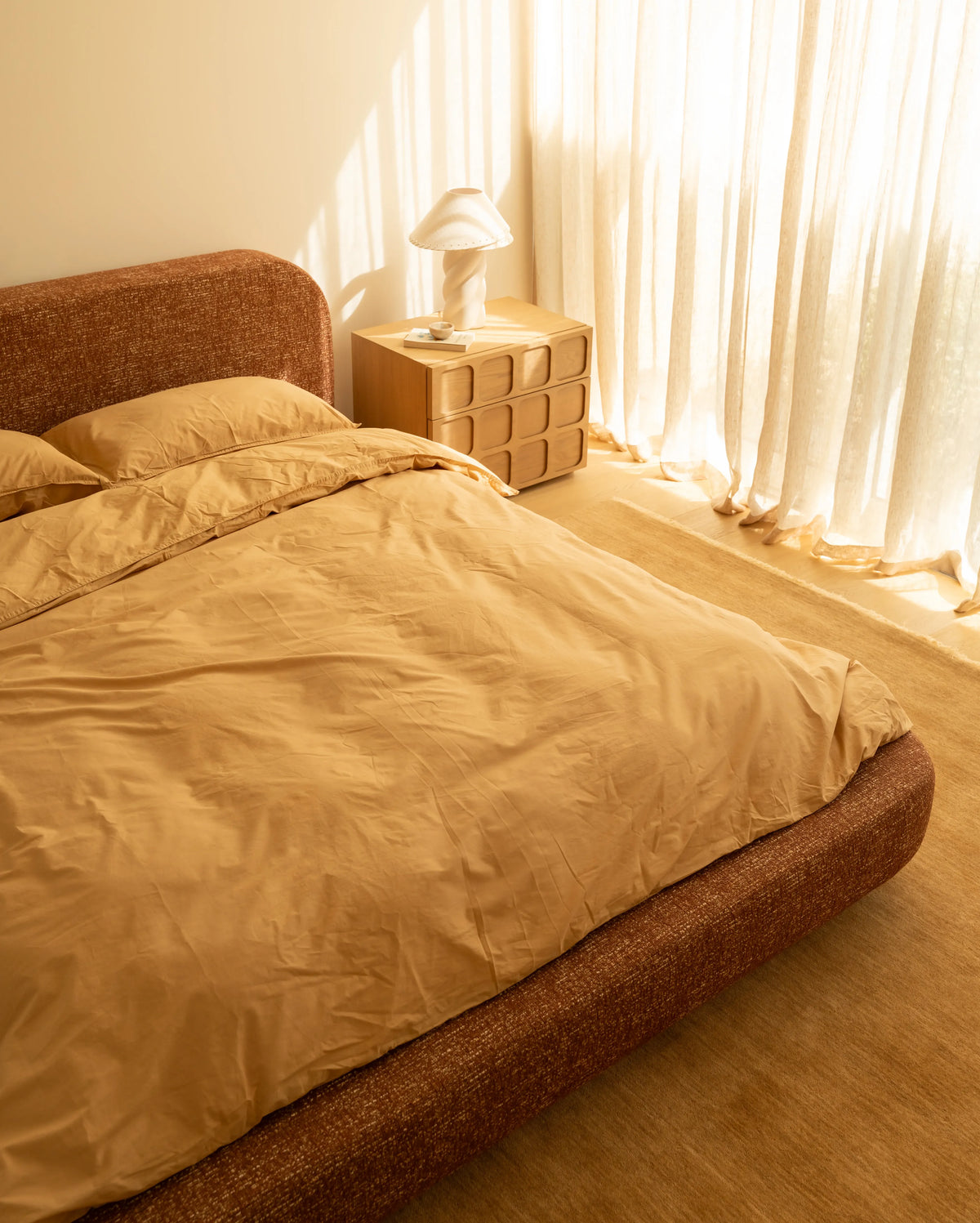 Floss Queen Bed - Fleck Rust