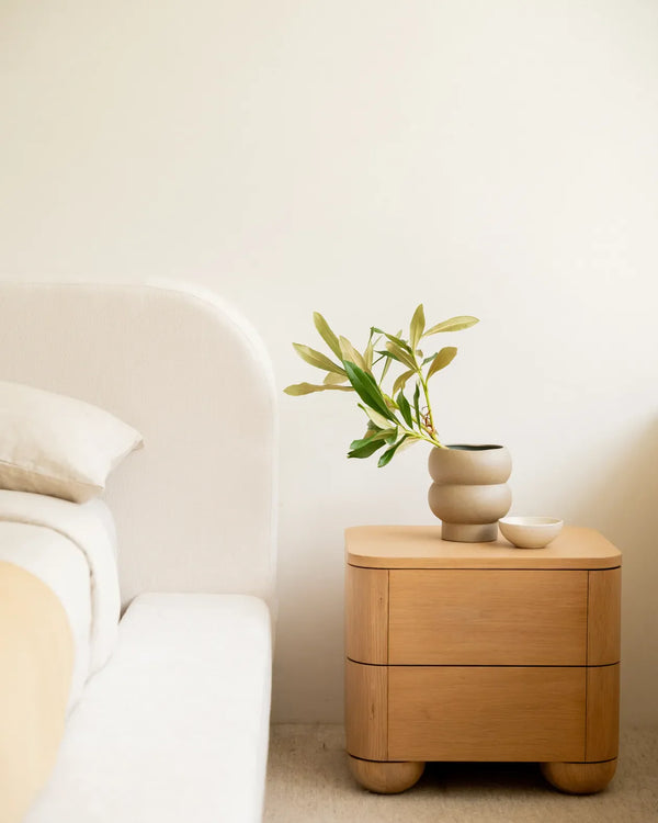 Floss Queen Bed - Silex Off White