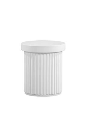 Furrow Outdoor Stool - White Concrete