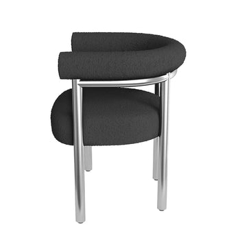 Bagel Dining Chair - Maya Charcoal Boucle