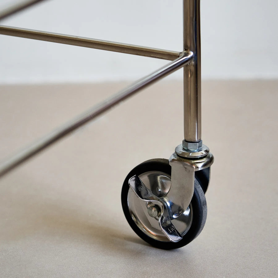 Flowing 3 Shelf Trolley - Brown/Leather