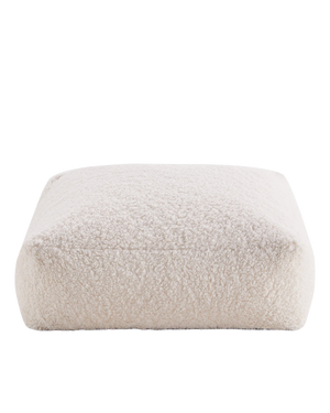 Lamb Square Ottoman - Cream Boucle Glore 102