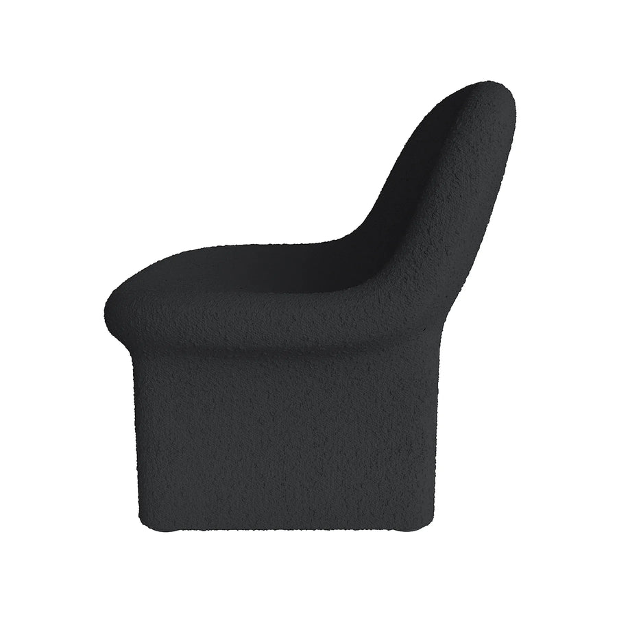 Plump Lounge Chair - Maya Charcoal Boucle