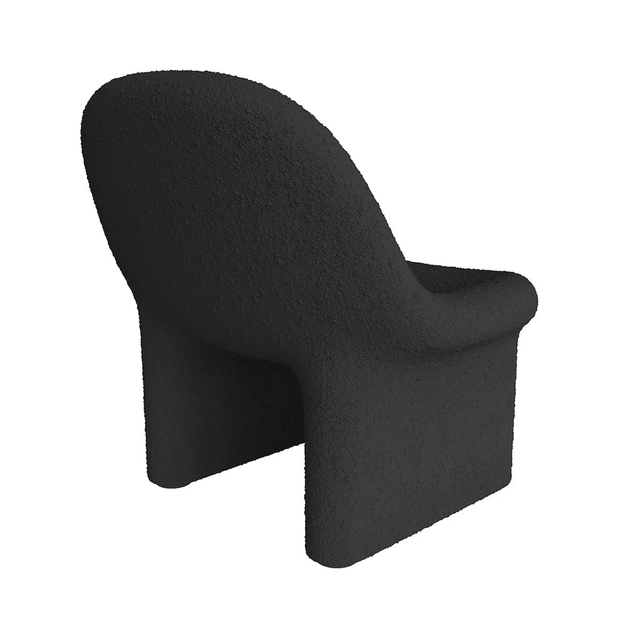 Plump Lounge Chair - Maya Charcoal Boucle