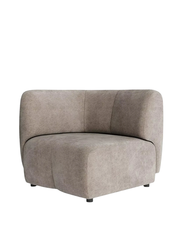 Plum Left Corner Module - City Almond