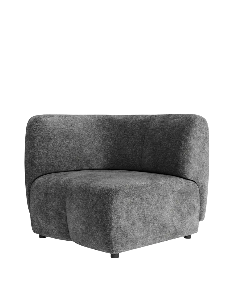 Plum Left Corner Module - City Grey