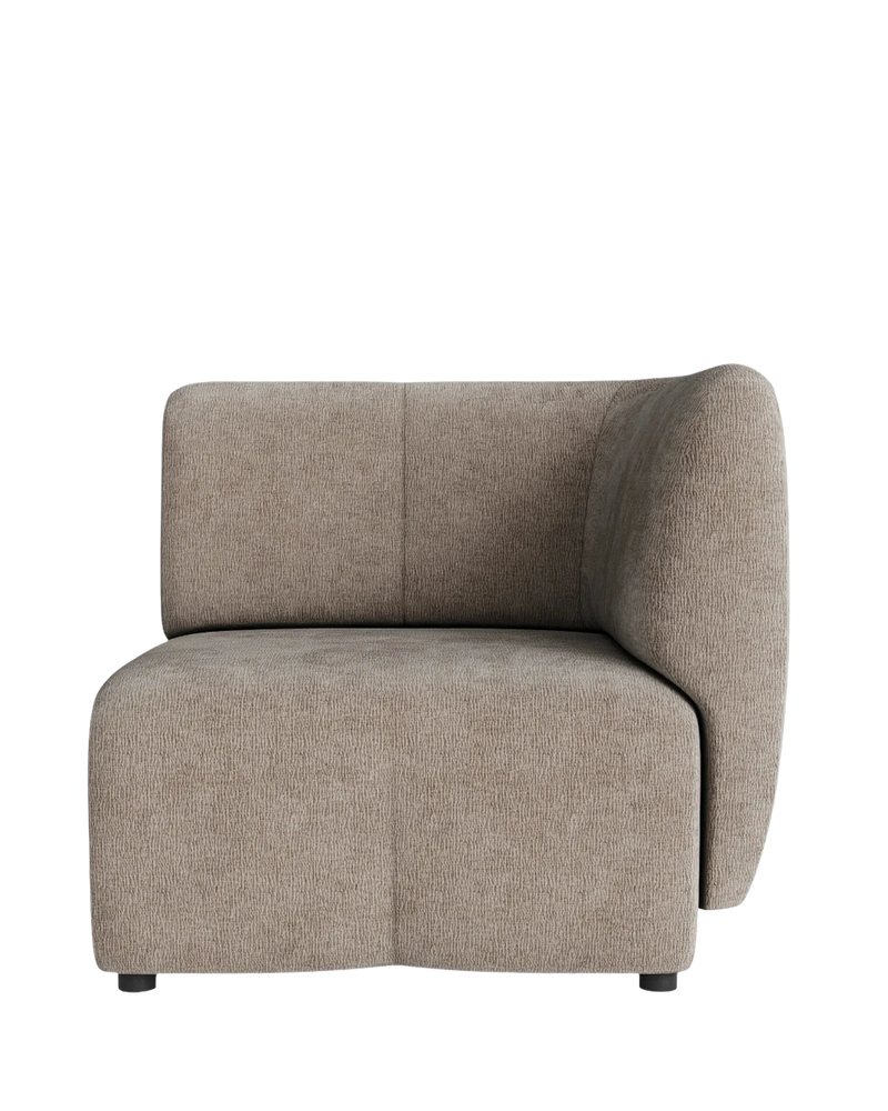 Plum Right Corner Module - City Almond