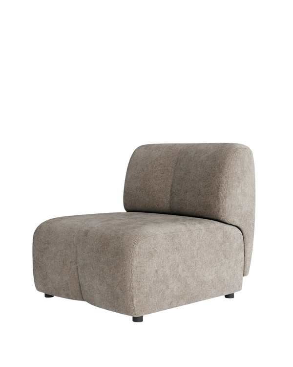 Plum Armless Middle Module - City Almond