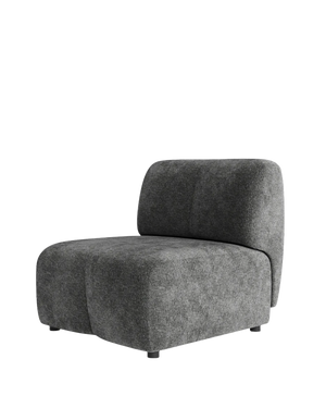 Plum Armless Middle Module - City Grey