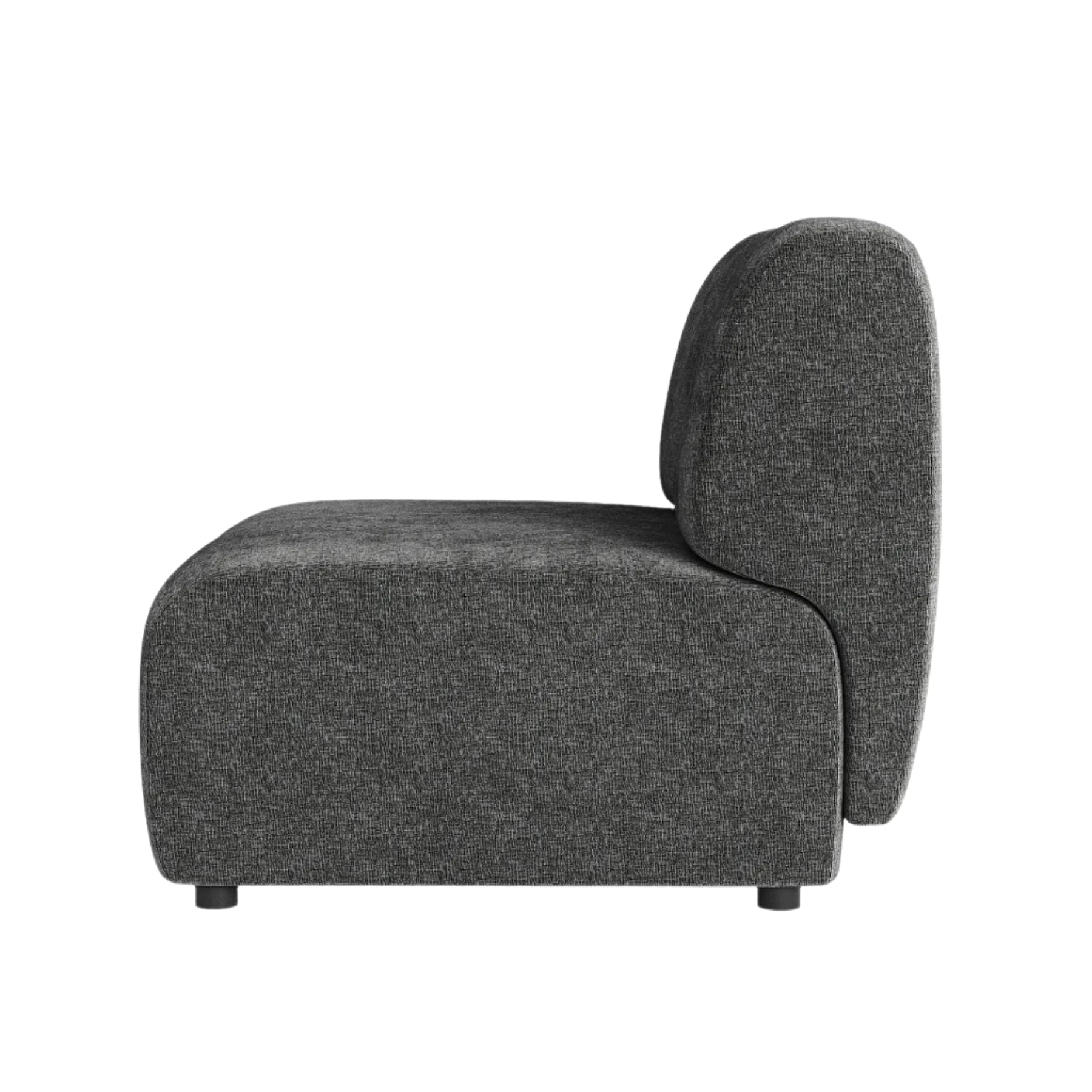 Plum Armless Middle Module - City Grey