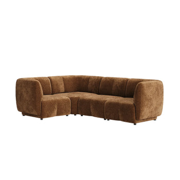 Plum LHF Chaise Sofa - City Auburn