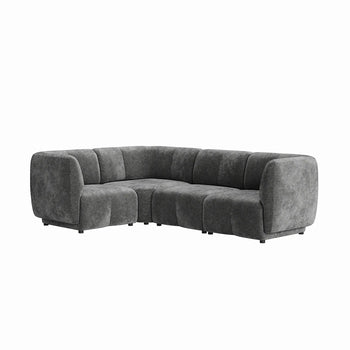 Plum LHF Chaise Sofa - City Grey