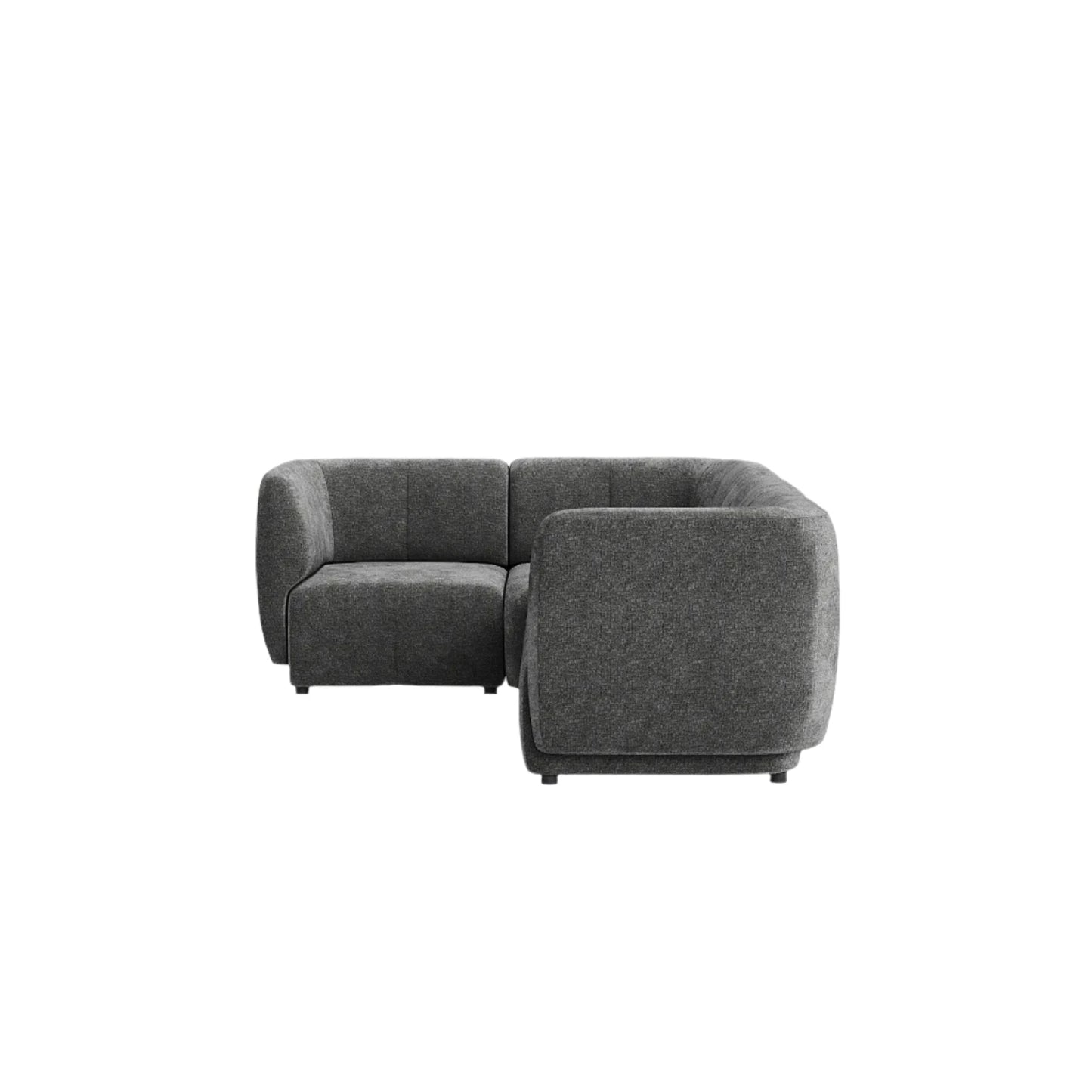 Plum LHF Chaise Sofa - City Grey