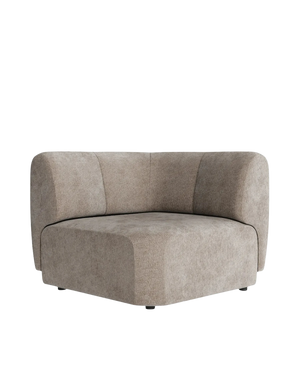 Plum Chaise Corner Module - City Almond