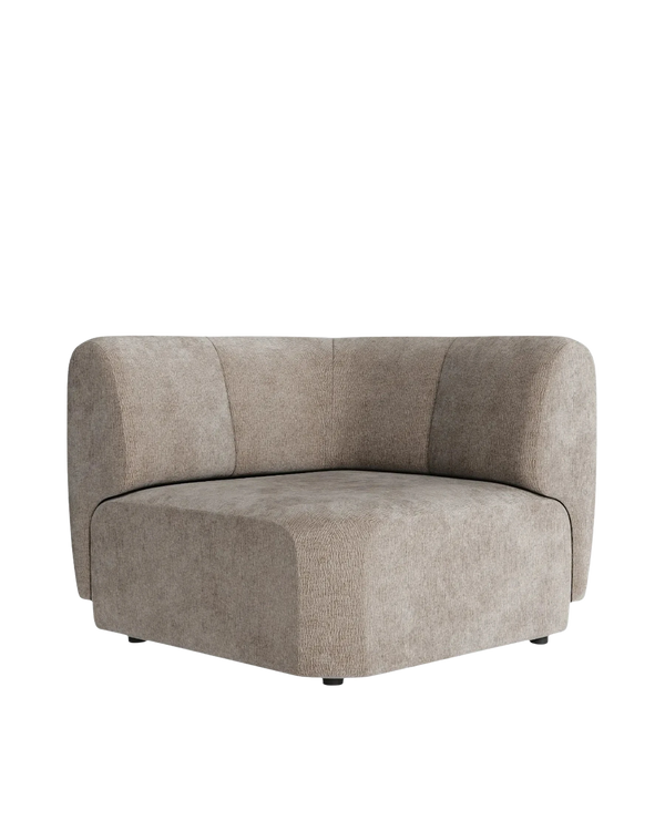 Plum Chaise Corner Module - City Almond