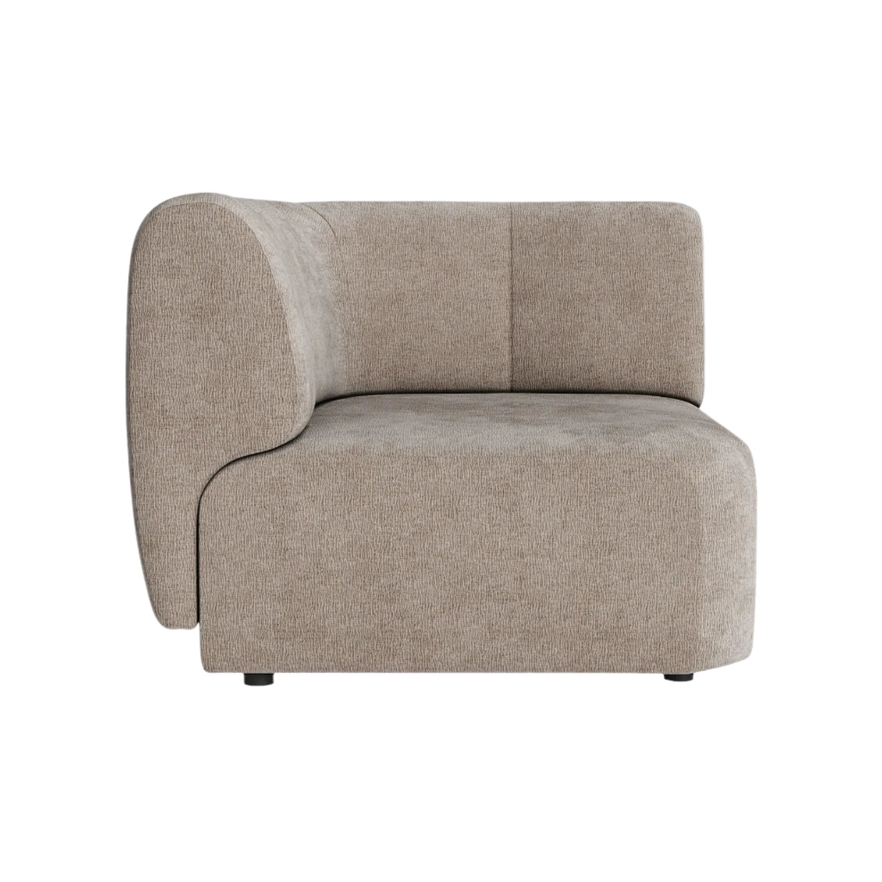 Plum Chaise Corner Module - City Almond