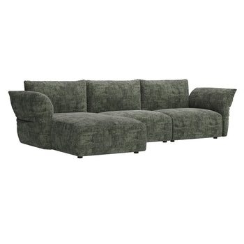 Puff Left Hand Chaise Sofa - Solo Fern