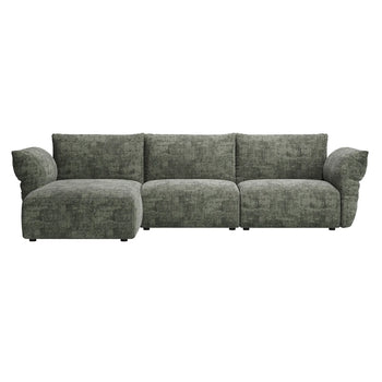 Puff Left Hand Chaise Sofa - Solo Fern