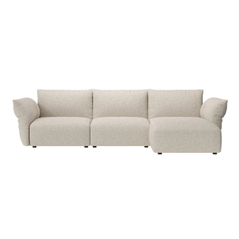 Puff Right Hand Chaise Sofa - Maya Cream Boucle