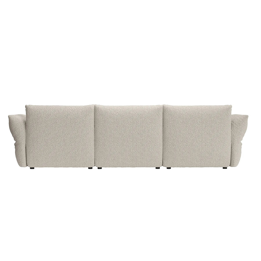 Puff Right Hand Chaise Sofa - Maya Cream Boucle