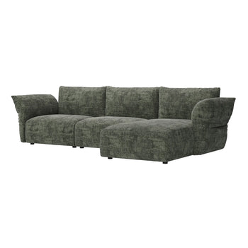 Puff Right Hand Chaise Sofa - Solo Fern