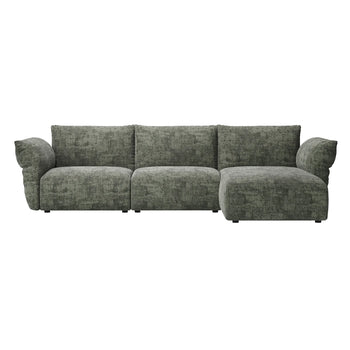 Puff Right Hand Chaise Sofa - Solo Fern