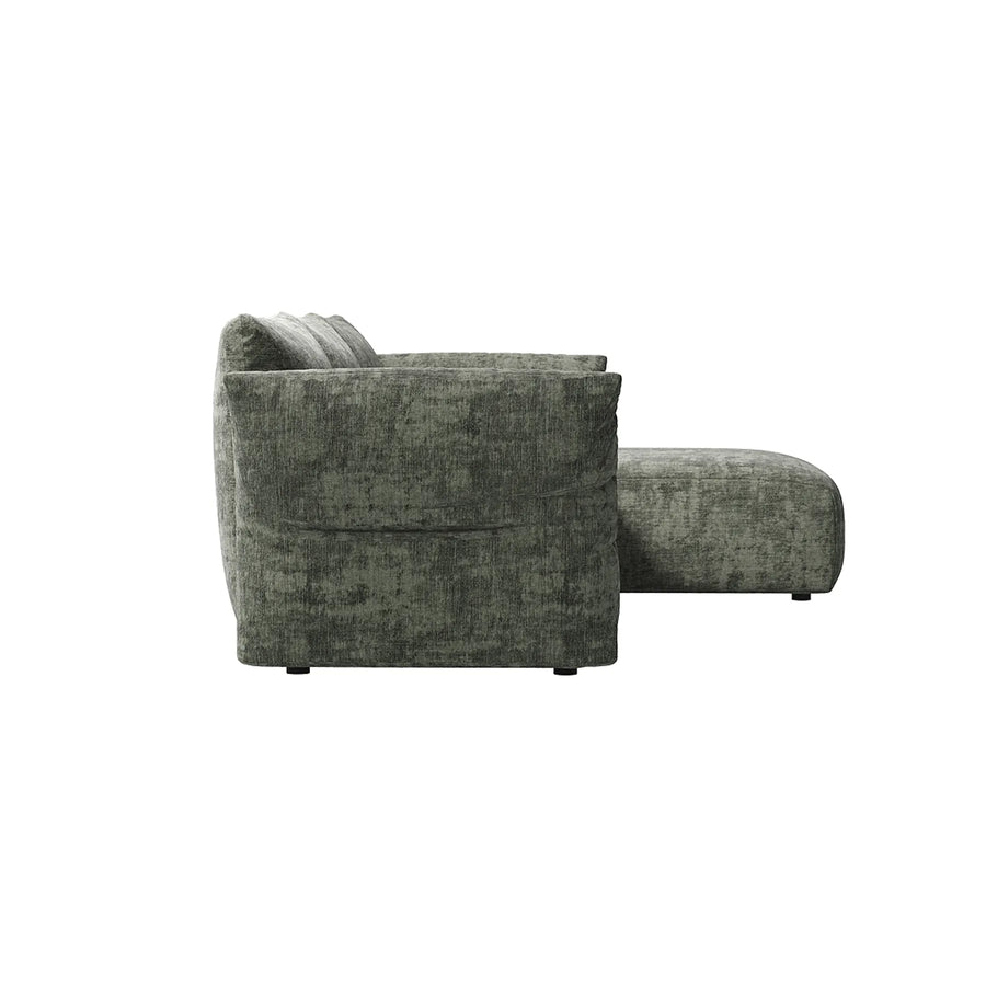 Puff Right Hand Chaise Sofa - Solo Fern