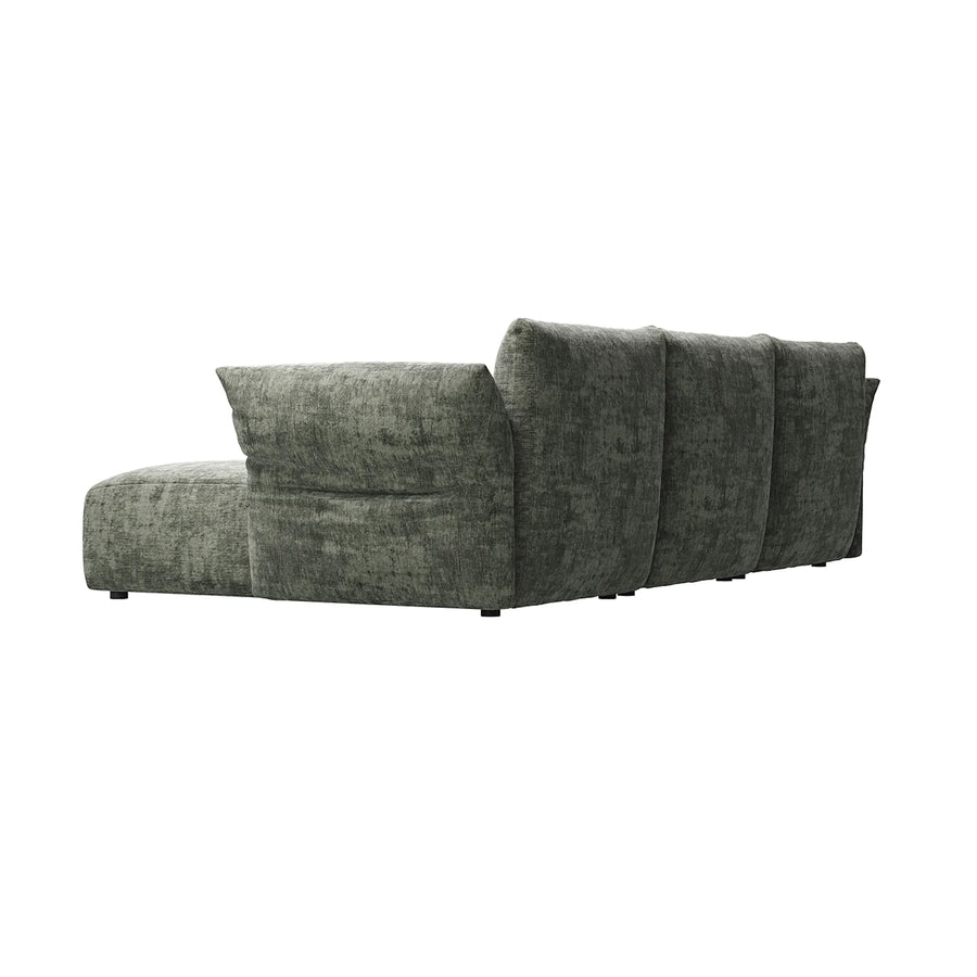 Puff Right Hand Chaise Sofa - Solo Fern