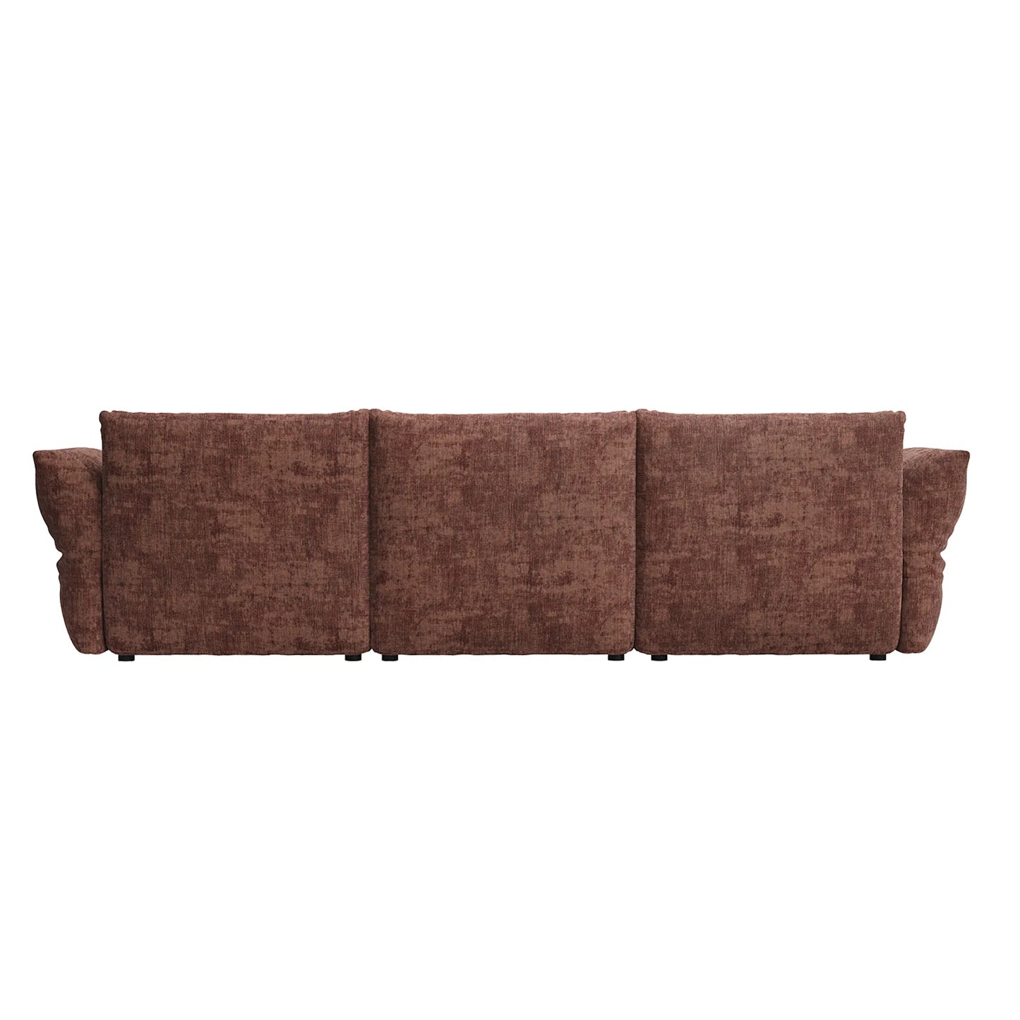 Puff Right Hand Chaise Sofa - Solo Auburn