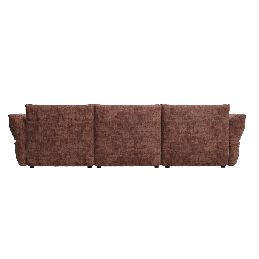 Puff Right Hand Chaise Sofa - Solo Auburn