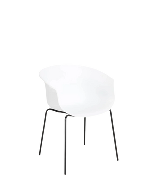 Queen Dining Chair - White / Black