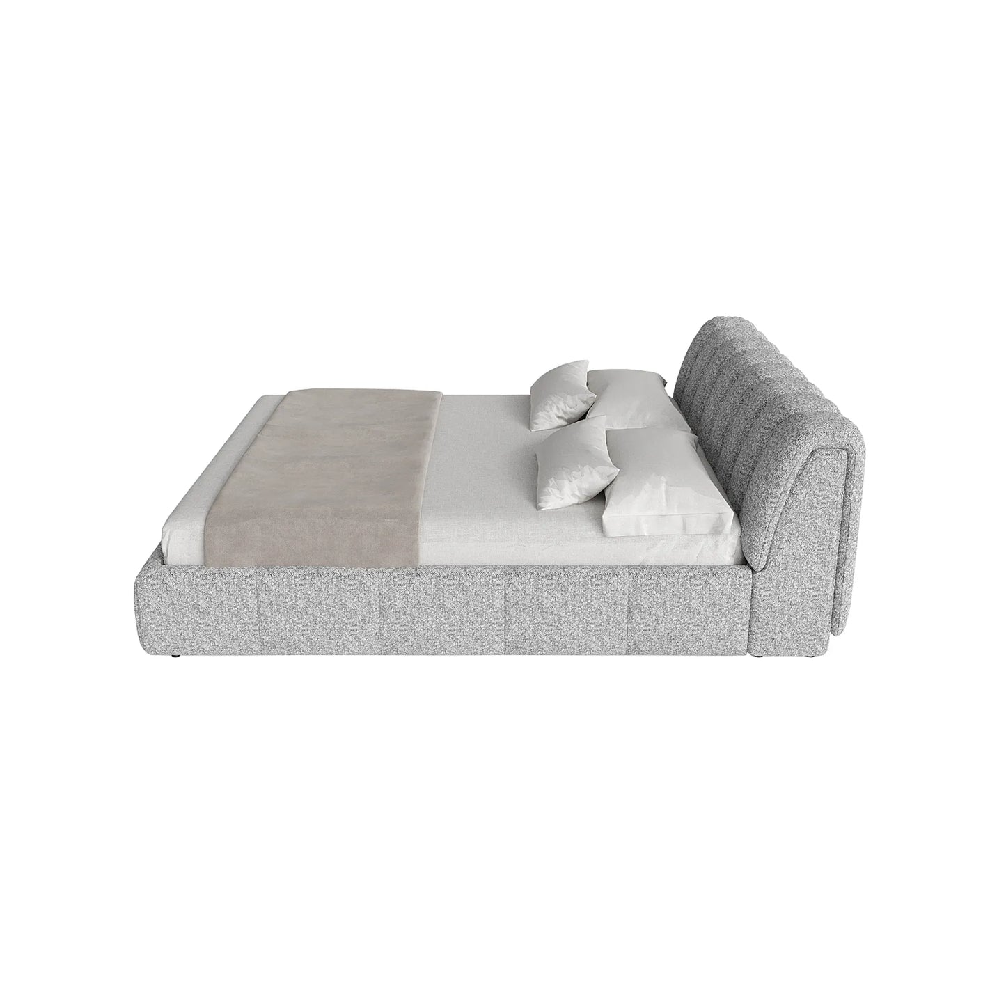 Salami King Bed - Maya Grey Boucle