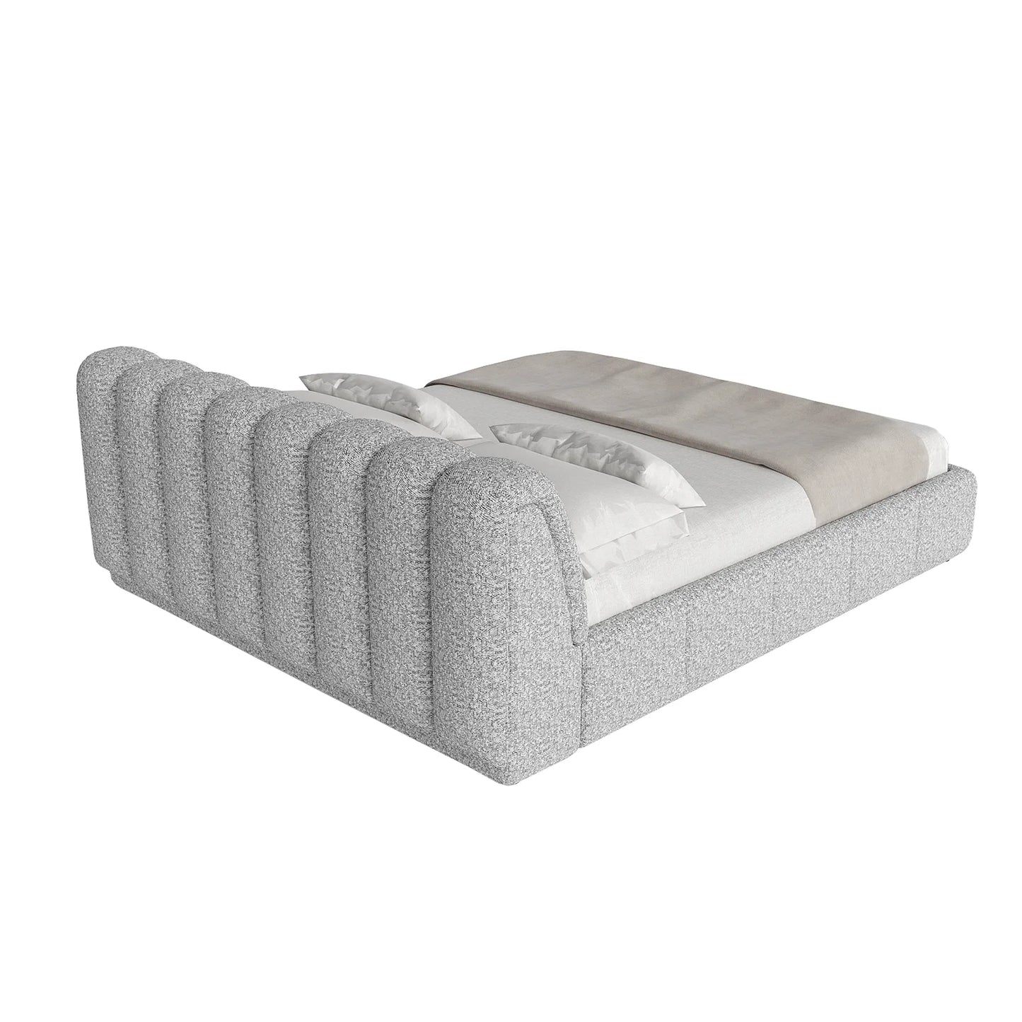 Salami King Bed - Maya Grey Boucle