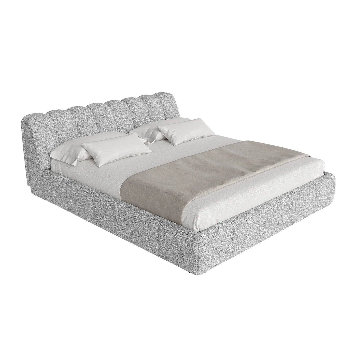 Salami King Bed - Maya Grey Boucle