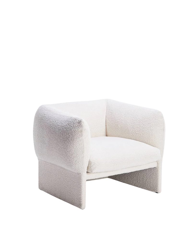 Tulip Lounge Chair - Maya Cream Boucle